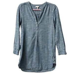 Joie Women’s Stripe‎ V Neck Long Sleeve Blue and White Tunic  Sz XS